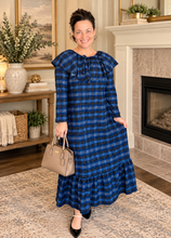 Kayla Dress- Navy Plaid