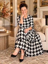 Tonya Marie Tiered Dress- Houndstooth
