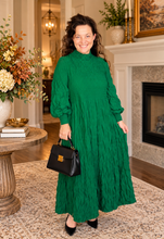Ruffles & Class Dress- Hunter Green