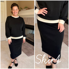 Addie Pencil Skirt- (Regular & Plus) Black Modal Material