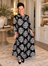 Power On The Day Dress-Black & Cream