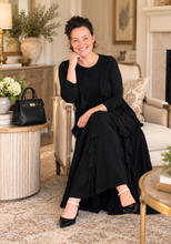 Samantha Ruffle Front Dress-Black