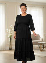 Mallory Black Textured Dress