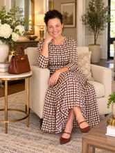 Tonya Marie Tiered Dress-Brown & Taupe