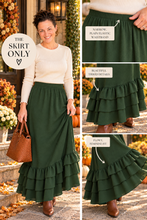 Kimmy Ruffle Skirt (Regular & Plus)-Olive