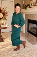 Adorable Lounge Dress-Hunter Green