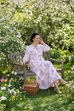 Cassie Tiered Boho Style Dress-Pink Toile