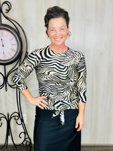 Tara Zebra Print Swim Top