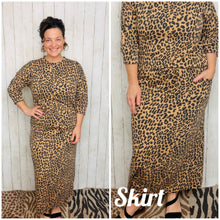 Marissa Ribbed Skirt- Leopard