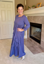 Tonya Marie Tiered Dress-Blue & Purple