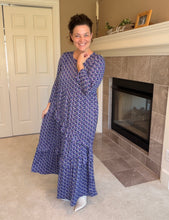 Tonya Marie Tiered Dress-Blue & Purple