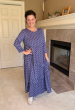 Tonya Marie Tiered Dress-Blue & Purple