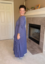 Tonya Marie Tiered Dress-Blue & Purple