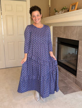 Tonya Marie Tiered Dress-Blue & Purple