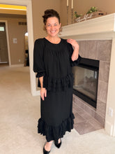 Kimmy Ruffle Skirt (Regular & Plus)-Black