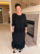 Kimmy Ruffle Skirt (Regular & Plus)-Black