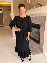 Kimmy Ruffle Skirt (Regular & Plus)-Black