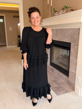 Kimmy Ruffle Skirt (Regular & Plus)-Black