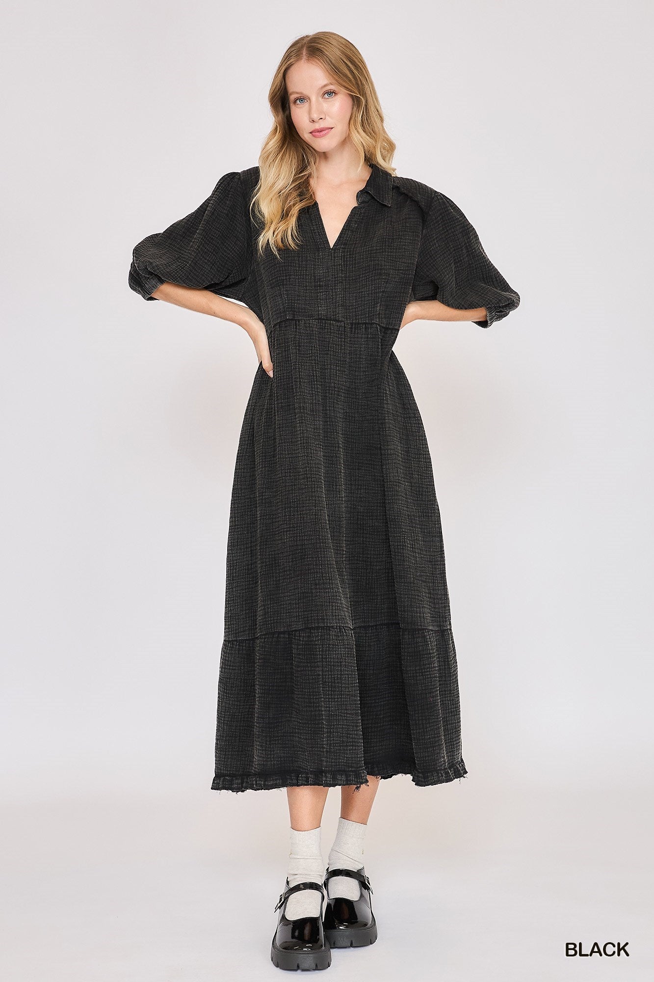 Cutesy Mineral Wash Dress- Green or Ash Medium / Jade Green Cutesy Mineral Wash Dress- Green or Ash Medium / Jade Green