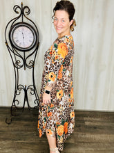 Marissa Handkerchief Dress- Leopard & Floral