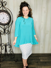 Samantha Ruffle High-Low Tunic-Jade