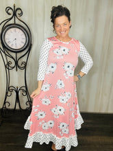 Michella Pink Floral & Polkadot Dress