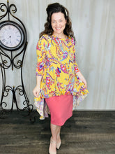 Sunshine Paisley & Floral High-Low Tunic