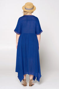 Royal Blue Boho Dress