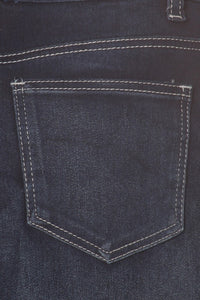 Lacy Detail Jean Skirt-Dark Wash