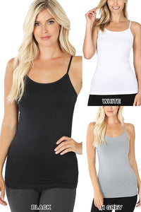 Strappy & Stretchy Tank Top-Black, White, Mocha, or Taupe