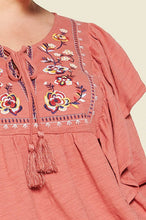 Embroidery & Ruffles Top