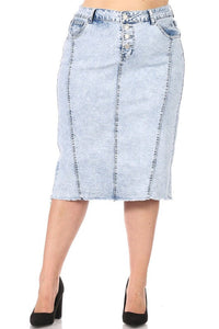 Ozzy Mineral Wash Jean Skirt