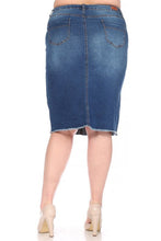 Stephanie Button Jean Skirt