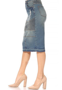 Veronica Vintage Wash Jean Skirt