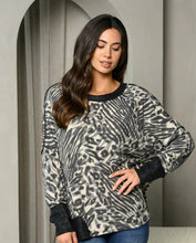 Kaylee Cozy Leopard Oversized Top