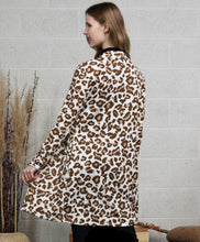 Julia Leopard Knit Cardigan-Taupe