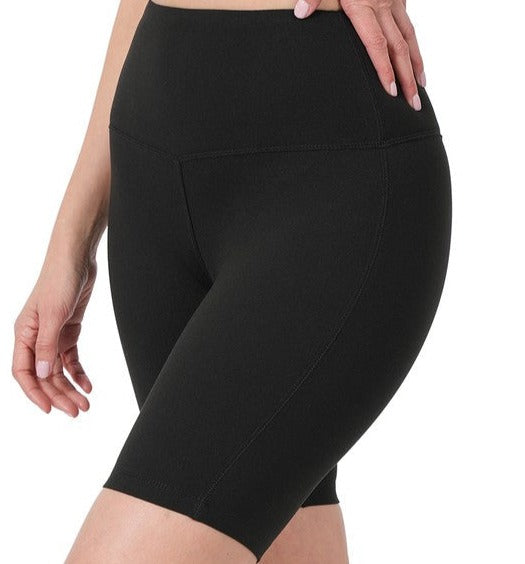 Brushed Coverage Shorts-Black