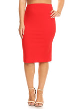 Laura Coral Pencil Style Skirt