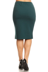 Laura Teal Pencil Style Skirt