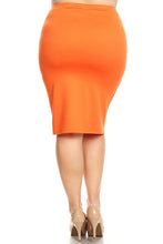 Laura Orange Pencil Style Skirt