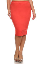 Laura Coral Pencil Style Skirt
