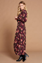 Burgundy Dream Floral Maxi Dress