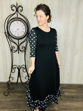 Michella Polka Dot & Black Dress