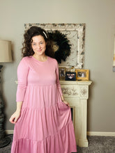 Tonya Tiered Dress-Mauve Pink