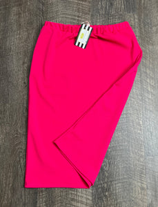 Laura Hot Pink Pencil Style Skirt-Textured (PLUS)