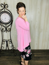 Samantha Ruffle High-Low Tunic-Baby Pink