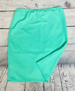 Laura Mint Green Pencil Style Skirt