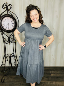 All Day Style Dress- Charcoal
