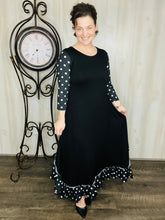 Michella Polka Dot & Black Dress