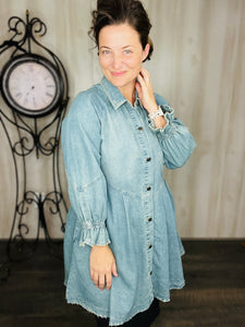 J. Jill, Tops, J Jill Button Shirt Womens Size Extra Small Petite Blue  Denim Jean Long Sleeve